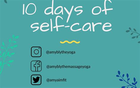 10 Days Of Self Care Amy Blythe 10 Days Of Self Care