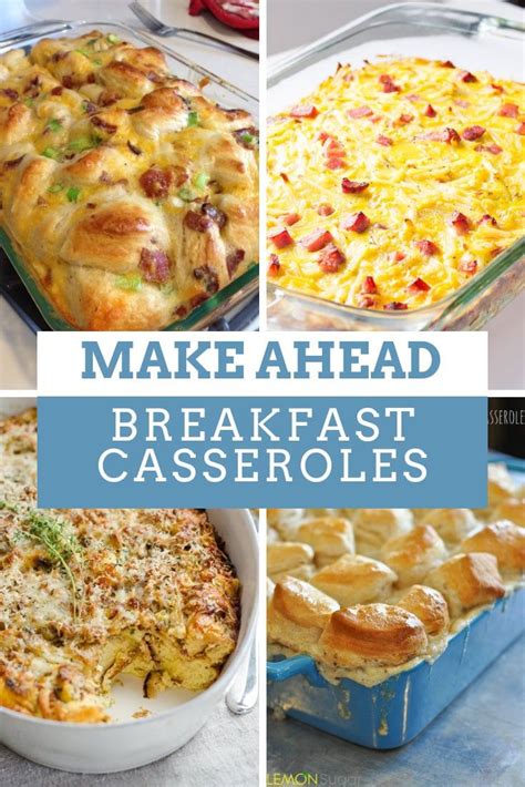 Make Ahead Breakfast Casserole Breakfast For A Crowd Breakfast Brunch