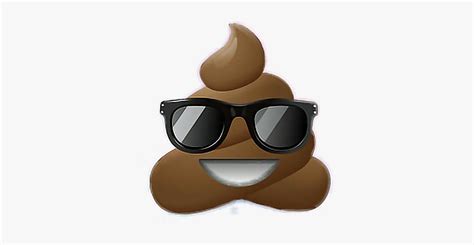 Poo Omg Cool Sunglasses Poop Emoji With Shades Free Transparent
