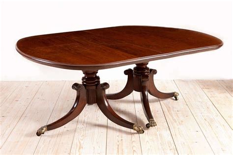 American Federal Revival Double Pedestal Dining Table In Mahogany