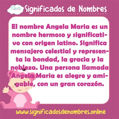 Significado de Angela Maria APODOS ORIGEN Y MÁS