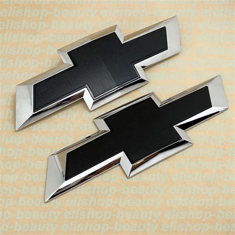 New Chrome Black Front And Tailgate Bowtie Emblem For 2016 2018