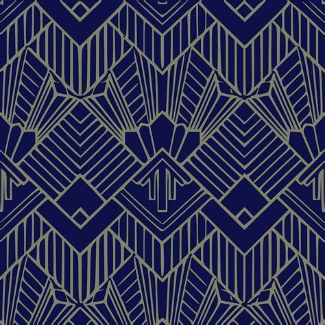 Share Blue Art Deco Wallpaper Best In Cdgdbentre