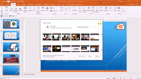Foreground music can be used in videos or parts of a video that mostly show activity without voice commentary or dialogue. How to insert an online video in Microsoft PowerPoint 2016 ...