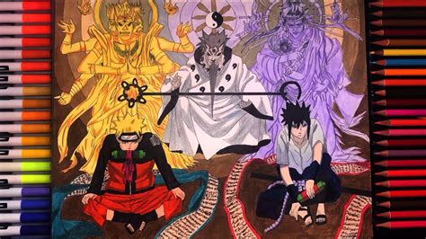 Drawing Naruto Sasuke And Rikudou Sennin Naruto Shippuden ナルト 疾風伝