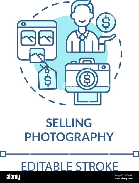Selling Photography Blue Concept Icon Stock Vector Image And Art Alamy