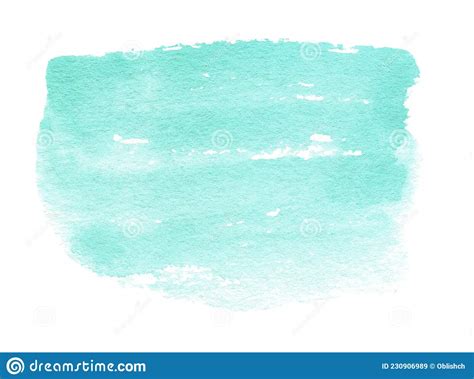 Abstract Mint Green Watercolor Shape Watercolor Hand Drawn Stain