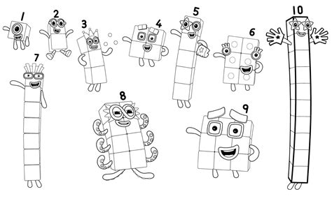 Numberblocks 1 A 10 Para Colorir Imprimir E Desenhar Colorirme