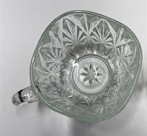 Vintage Set Of Punch Cups Square Glass Hazel Atlas Williamsport