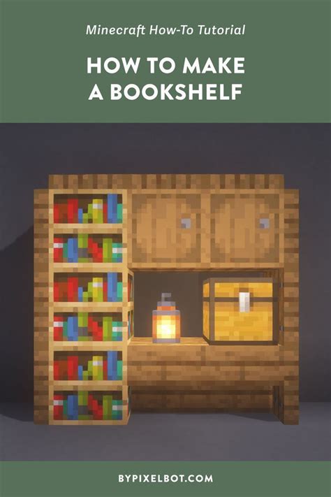How To Make A Bookshelf In Minecraft Minecraft Interior Design Easy