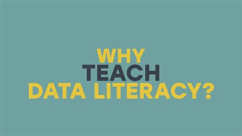 Why Teach Data Literacy Youtube