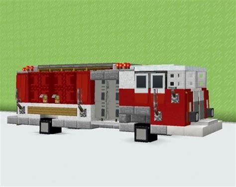 Old Fire Truck In Minecraft By Totacky And Phytexo Minecraft Modern Minecraft Plans Minecraft