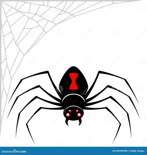 Black Widow Spider Design Stock Vector Illustration Of Graphic 244992998