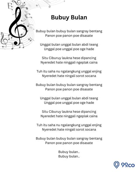 Lirik Lagu Bubuy Bulan Dari Jawa Barat Lengkap Dengan Artinya