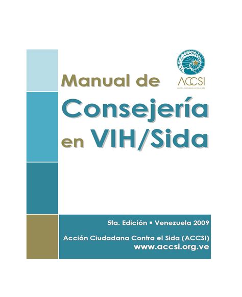 Manual De Consejería En Vihsida Sida Studi