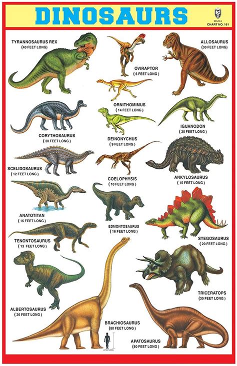 Ibd Pre Primary Educational Children Learning Dinosaurs Chart Pack Of