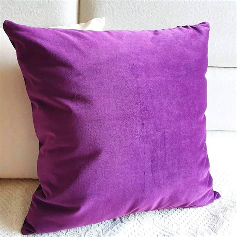 Purple Pillow Covers Violet Pillow Cases Velvet Pillows Etsy