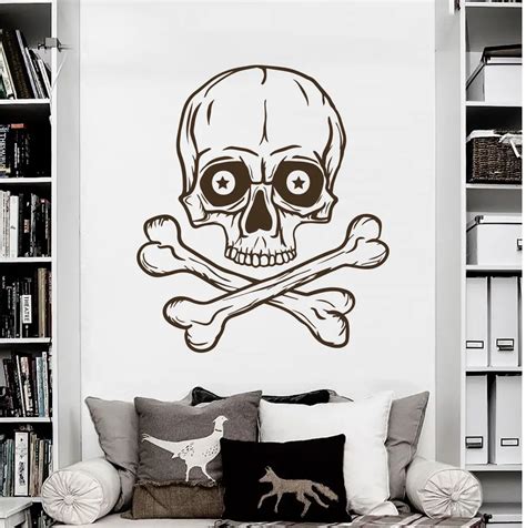 Buy Skeleton Wall Decal Skull Horror Pirate Bones