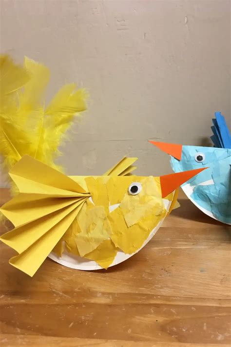 Paper Plate Bird Craft Mud Paper Scissors