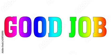 Good Job Multicolor Rainbow Logo Stock Photo Adobe Stock