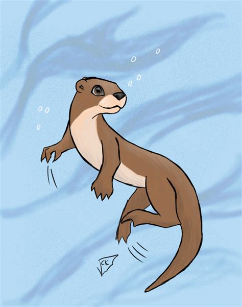 Otter Swimming — Weasyl