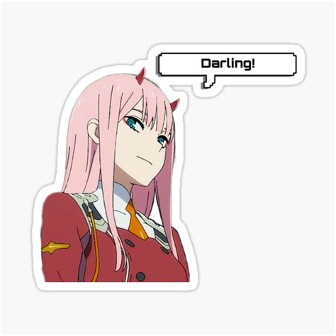 Zero Two Stickers Pack Sticker By Nokimak Redbubble Zero Two Sticker