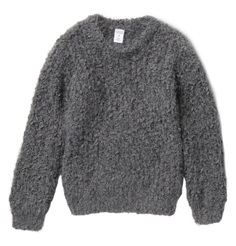 Harper Canyon Girls Sparkle Fluffy Sweater Grey Pearl Size L1012