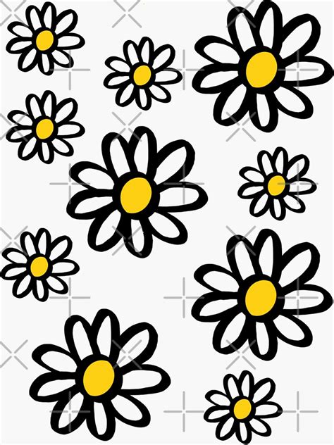 Daisies Sticker By Notastranger Redbubble