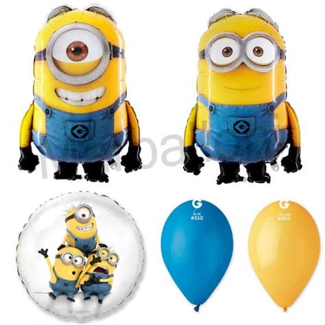 Despicable Me Minions Foil Balloons Minions Birthday Party Etsy