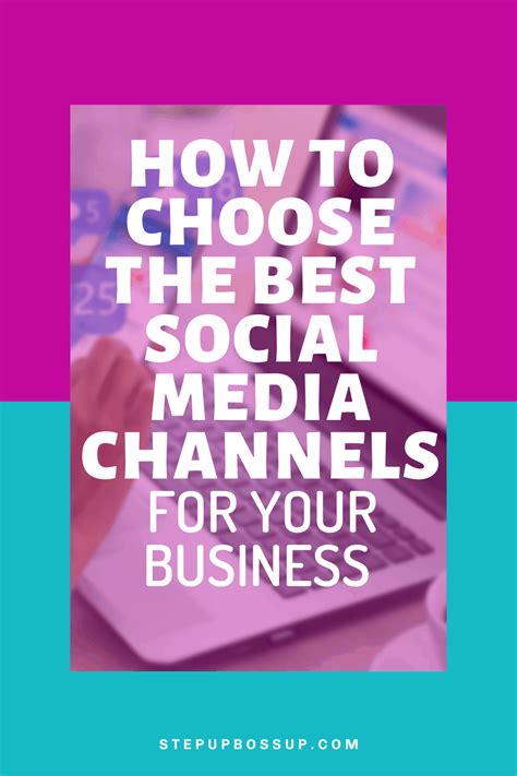 How To Choose The Best Social Media Channels For Your Business Step
