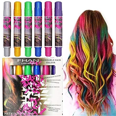 Glitter Vibrant Temporary Hair Color Pen Crayon Chalk Non Toxic