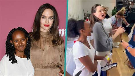 Watch Access Hollywood Highlight Angelina Jolie Dances At Daughter Zahara S Spelman College