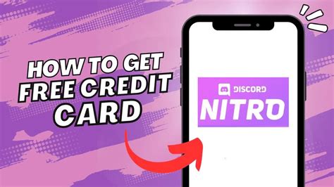Free Credit Card For Discord Nitro 2023 Youtube