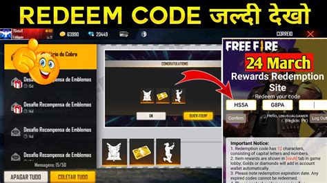 Garena almost always gives redeemable game codes at their events, they also usually do it on their official social networks, always on the condition that you meet a specific objective. Today Redeem Code Free Fire || Emote Redeem Code Free Fire ...