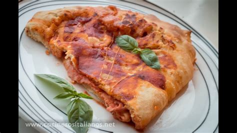 Como Hacer Pizza Calzone Receta De Pizza Italiana Casera Con Jamón Y