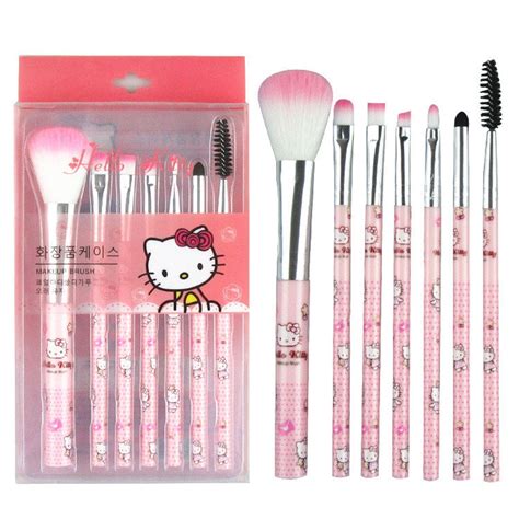 Hello Kitty Makeup Brush Set Korea Exclusive Etsy