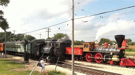 illinois railway museum leviathan 63 under steam at irm 720p youtube