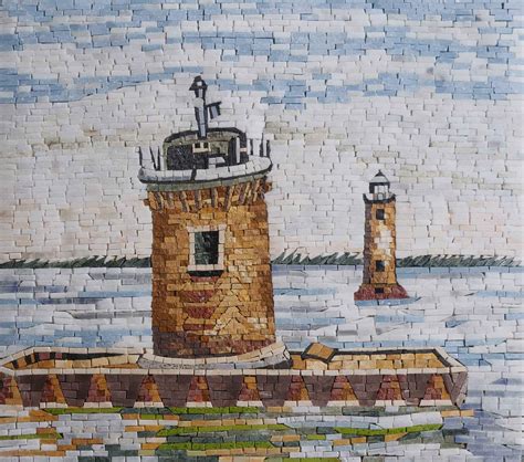 Mosaic Scenery Artwork The Lighthouse World Of Mosaics