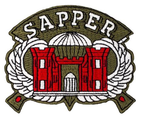 Us Army Sapper Patch W Wings 402 3 14 X 2 12 Embroidered Patch