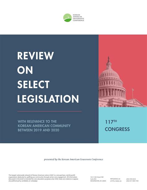 Review On Select Legislation Of The 116th Us Congress By Korean