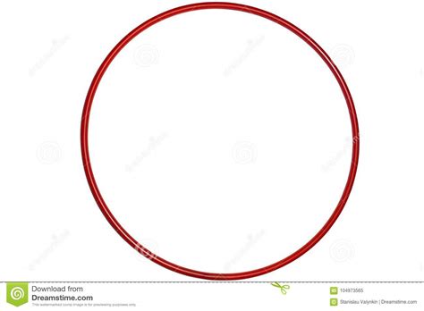 The Hula Hoop Red Isolated On White Background Stock Illustration