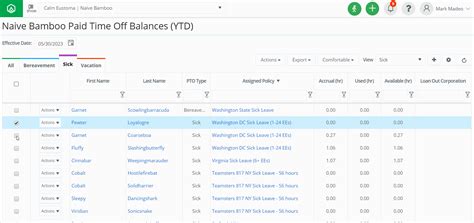 Paid Time Off Tracker