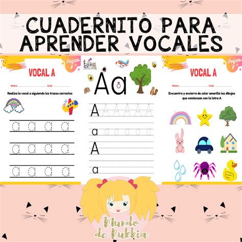 Cuaderno Aprendo Las Vocales En Como Aprender Las Vocales Las Vocales Preescolar Juegos