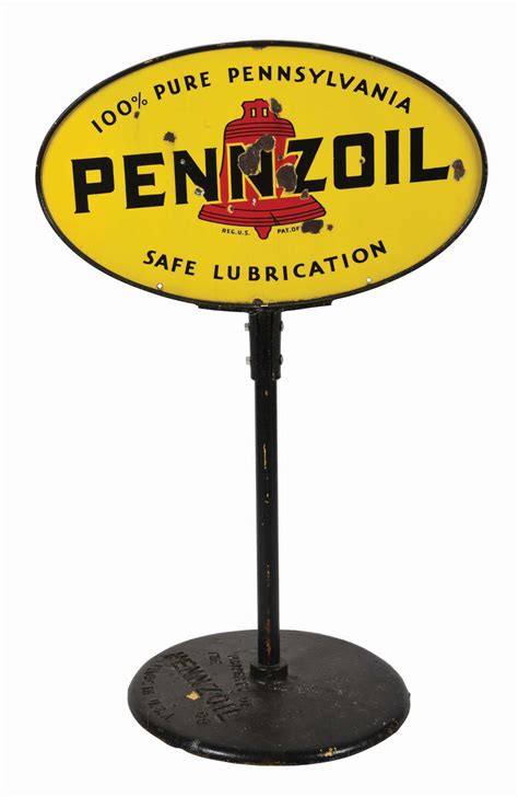 Lot Detail Pennzoil Motor Oil Porcelain Lollipop Sign