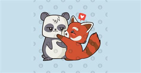 Cute Panda Animal Couple Love Panda Cute Panda Posters And Art