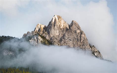Download Wallpaper 1680x1050 Mountains Fog Clouds Nature Widescreen