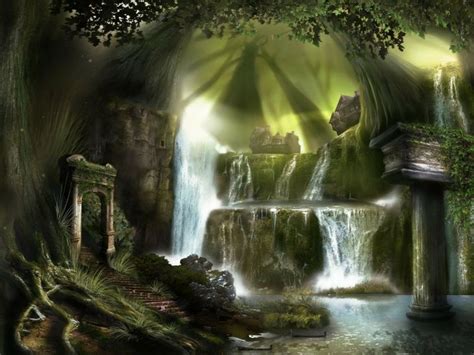 Enchanted Forest Wallpaper For Home Fantasy Landscape Enchanted