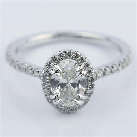 Browse examples of 2 and a half carat engagement ring styles below featuring round oval cushion emerald and pear shaped diamonds. 1 Carat Oval Cut Diamond Halo Engagement Ring
