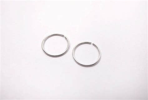 Silver Nose Ring Hoop Ear Septum 6mm Helix Cartilage Tragus Small Thin