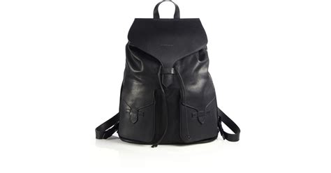 Emporio Armani Toro Leather Backpack In Black For Men Lyst